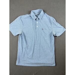 Vineyard Vines Edgartown Men's Small Light Blue Short Sleeve Pocket Polo Shirt